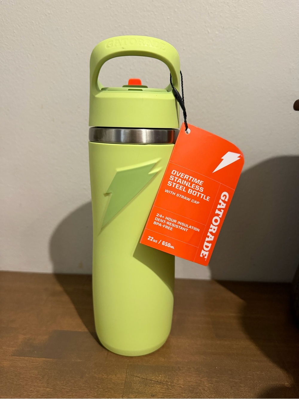NEW Gatorade Overtime 22oz Stainless Steel Water Bottle